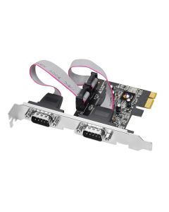 2-Port RS232 Serial PCIe with 16950 UART Front View