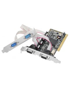 4-Port RS232 Serial PCI with 16550 UART Front View