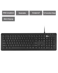 Industrial /Medical Grade Washable & Dustproof USB Multimedia Keyboard