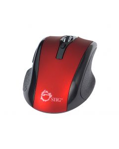 6-Button Ergonomic Wireless Optical Mouse - Red