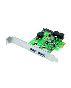 DP 4-Port USB 3.0 PCIe with 20pin Header Front View