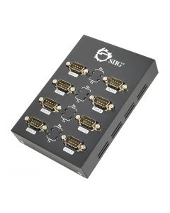 8-Port USB to RS-232 Serial Adapter Hub Front View
