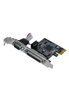 Single Serial Port plus Single Parallel Port PCIe Card