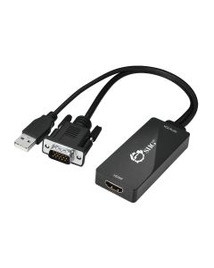Portable VGA & USB Audio to HDMI Converter 