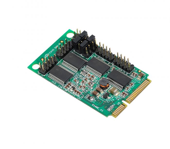 4-Port RS232 Serial Mini PCIe with Power