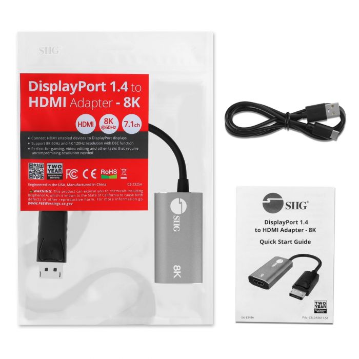 træ controller Bot DisplayPort 1.4 to HDMI Adapter - 8K