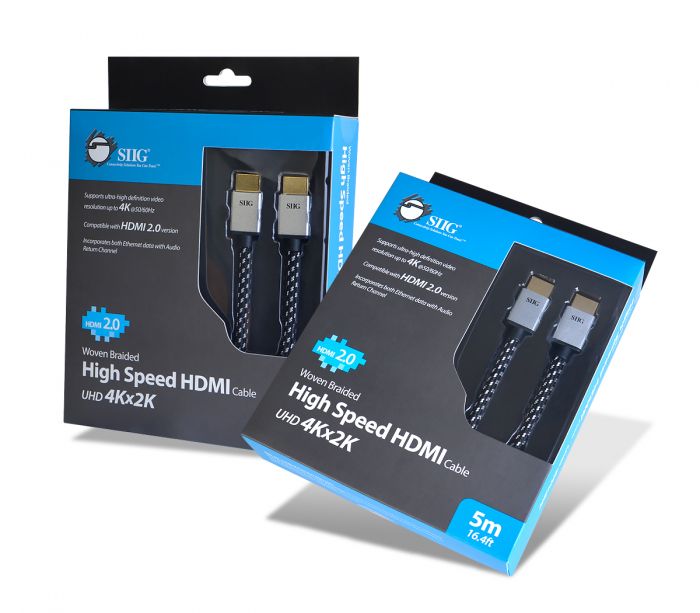 undskylde Konvention aflivning Woven Braided High Speed HDMI Cable 5m - UHD 4Kx2K