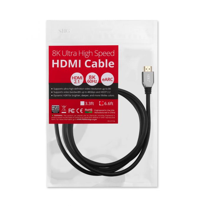 IBRA Red 2.1 HDMI Cable 1M - UHD 8K HDMI (4K@60Hz) Ready - 48Gbps