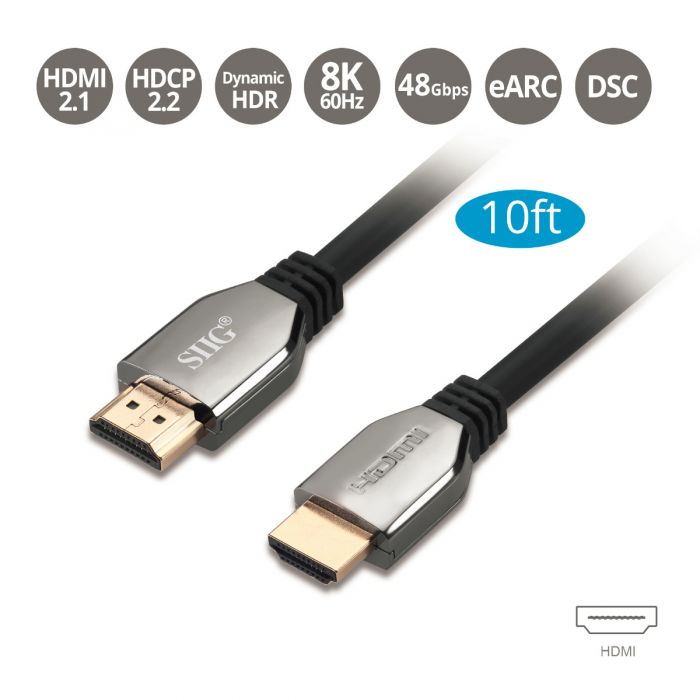Cable HDMI 2.1 M/M 3M 4K/120hz 8K/60Hz 48Gbps