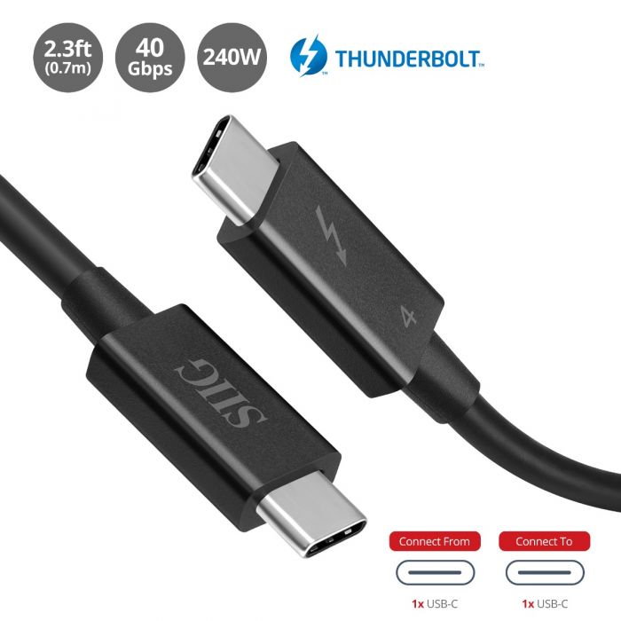 Thunderbolt 4 40Gbps Passive Cable - 0.7M