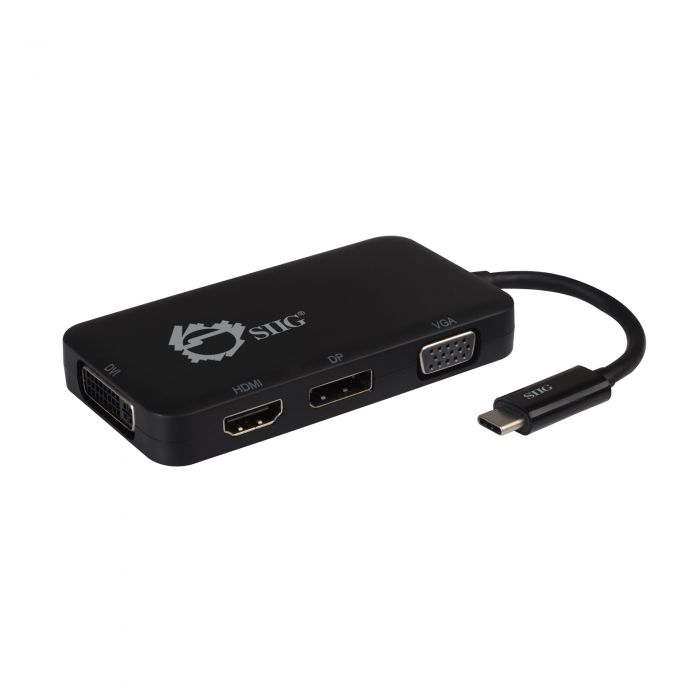 USB-C to 4-in-1 Multiport Video Adapter - DVI/VGA/DP/HDMI