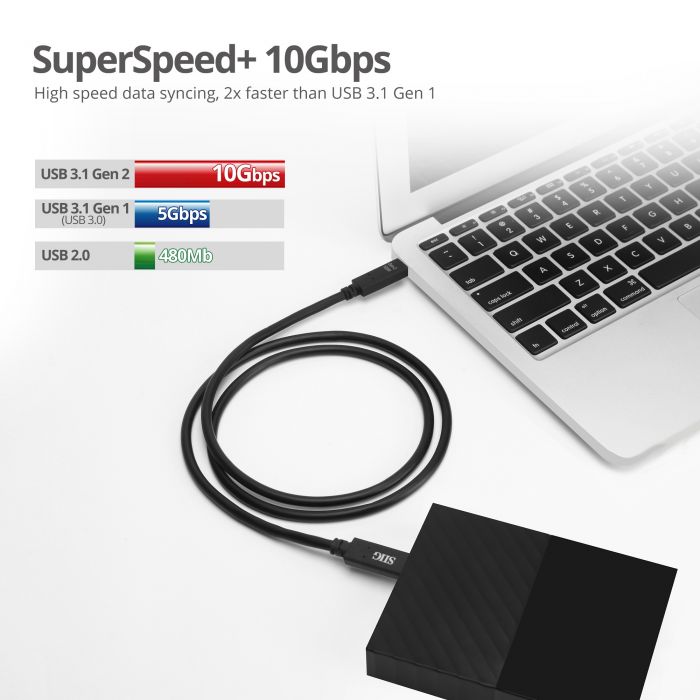 1M CB-TC0F11-S1 SIIG USB 3.1 Type-C Gen 2 Cable 100W 1M CB-TC0F11-S1 SIIG USB 3.1 Type-C Gen 2 Cable 100W