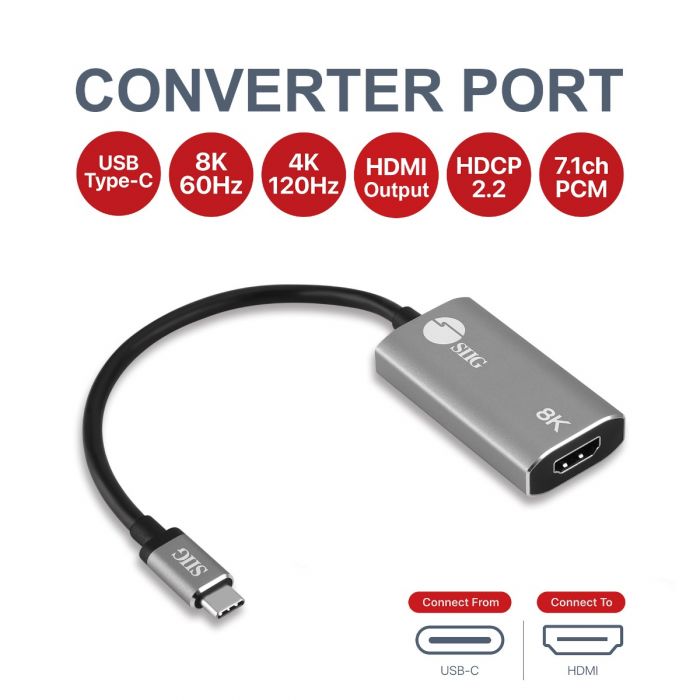 USB C to HDMI Adapter 4K 60Hz HDR10 - USB-C Display Adapters, Display &  Video Adapters