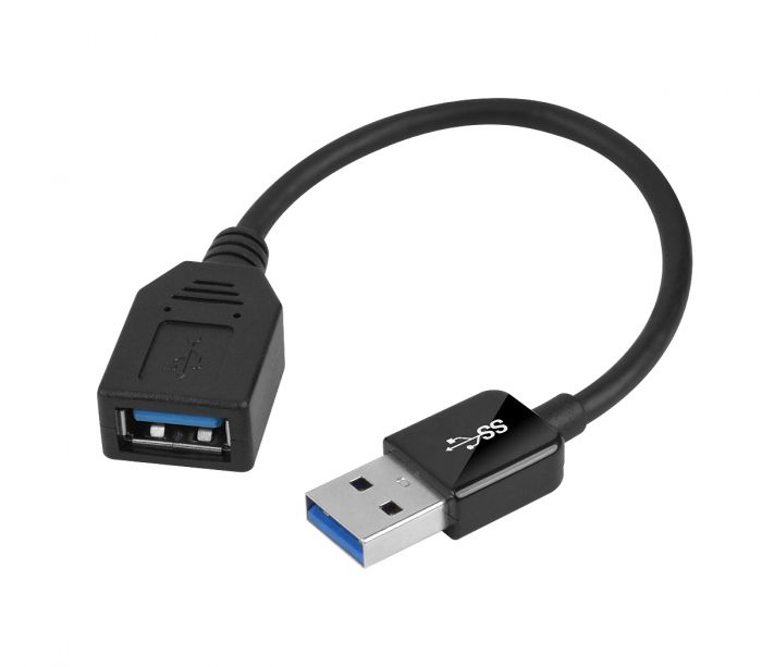 0.3M/1M/2M Black Hi-Speed USB 3.0 Type A Male To Male Extension Cable Cord 5Gbps