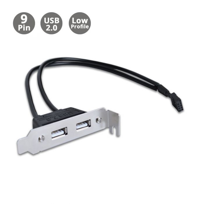 USB 2.0 Low Profile Extension Bracket
