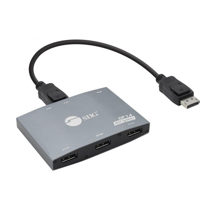 SIIG DisplayPort 1.4 - DisplayPort MST ハブ ビデオ スプリッター 4K60Hz - DisplayPort スプリッター 1 in 3出力 DP デイジー チェーン モニター アダプター : SIIG Triple 4K DisplayPort 1.4 to 3 DisplayPort MST