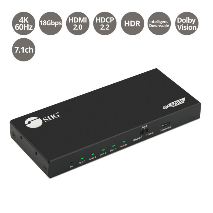 Splitter HDMI 4 ports 2K/ 4K