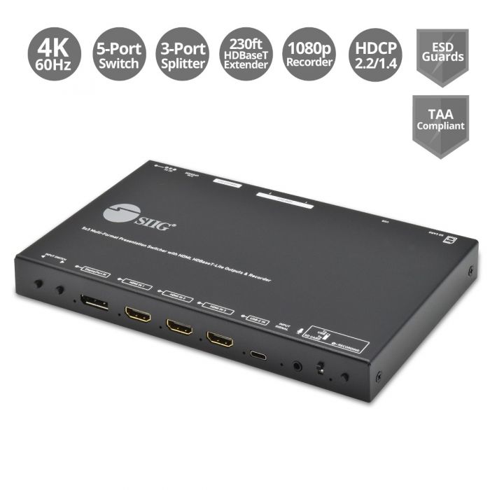 5x3 Multi-Format Presentation Switcher & Recorder 5x3 Multi-Format Presentation Switcher & Recorder