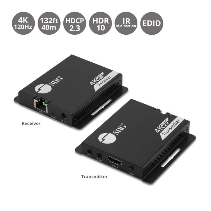 4K120Hz HDMI Extender with IR - up to 132ft(40M) - Nearly zero latency