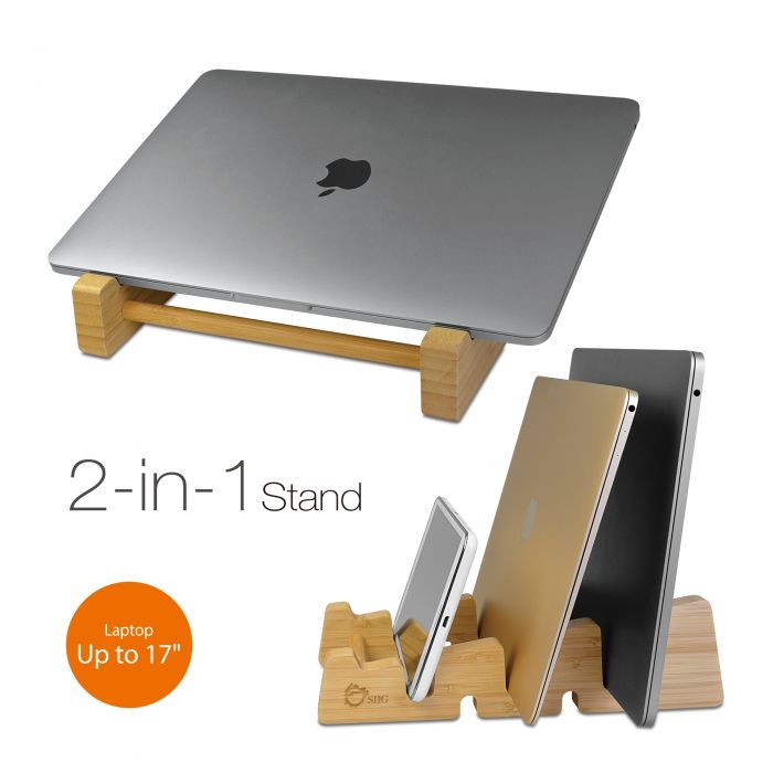 Korie Portable Multi-Functional Natural Bamboo Laptop Stand