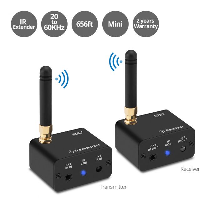 Wireless IR Repeater Extender by HdtvHookup Long Range Up to 600 feet line of Sight