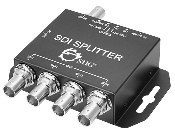 SDI Splitter 1x2 SD-SDI HD-SDI & 3G-SDI 1 Source To 2 Displays w/ Power Adapter 