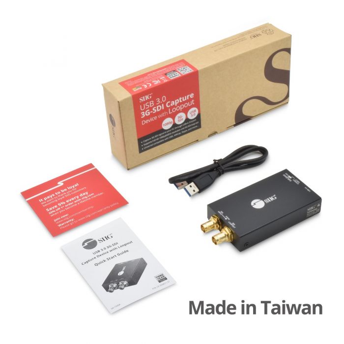 USB 3.0 3G SDI Capture Device with Loopout
