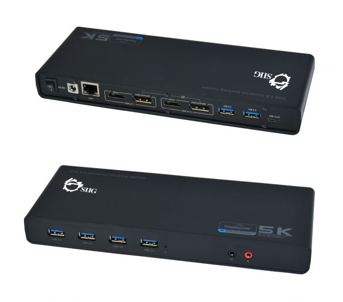 w/ HDMI/USB3.0/RJ45 SIIG USB-C 4K Dual Video Docking Station Single 5K Display 