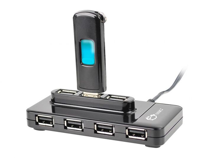 SIIG USB 2.0 2-Port Hub - hub - 2 ports - JU-H20011-S1 - USB Hubs 