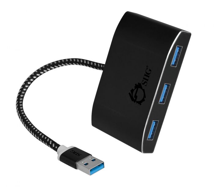 4 Port Portable SuperSpeed USB 3.0 Hub with Built-in Cable - 5Gbps