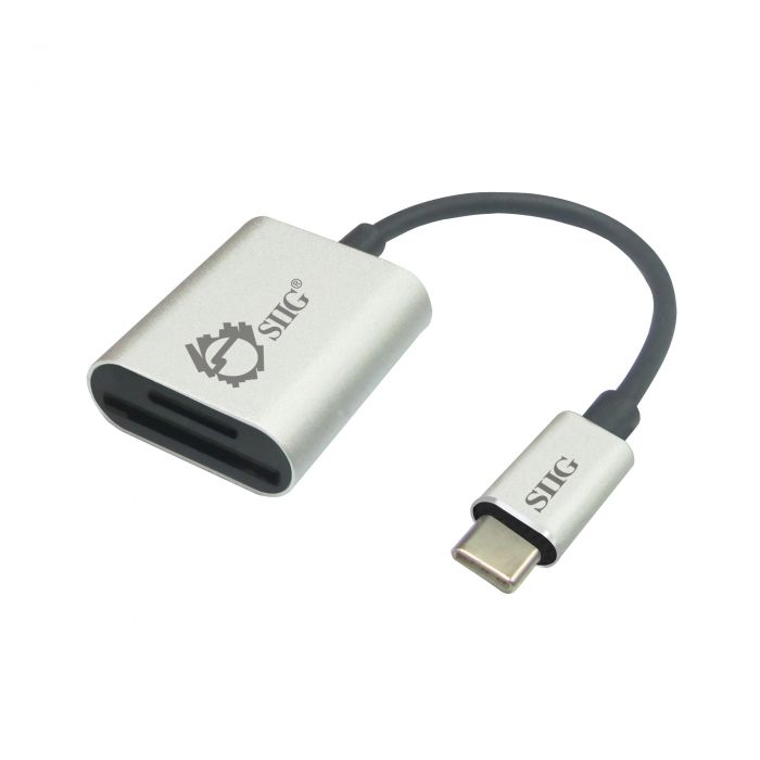 USB-C 2-in-1 Card Reader for Micro SD – Silver