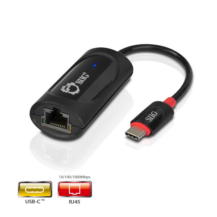 SIIG Accessory JU-H30112-S1 SuperSpeed USB 3.0 LAN Hub Red Type-C Ready Electronic Consumer Electronics