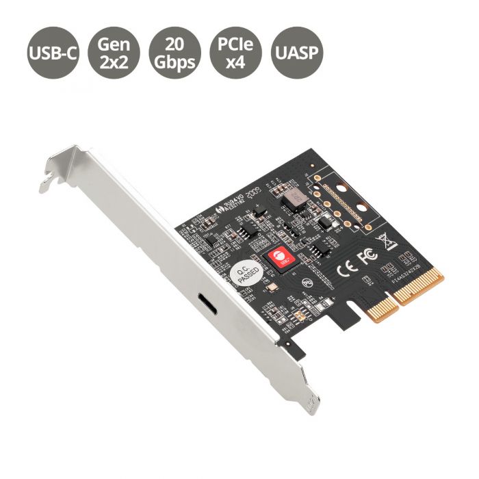 Single Type-C USB 3.2 Gen 2x2 20Gbps PCIe Card