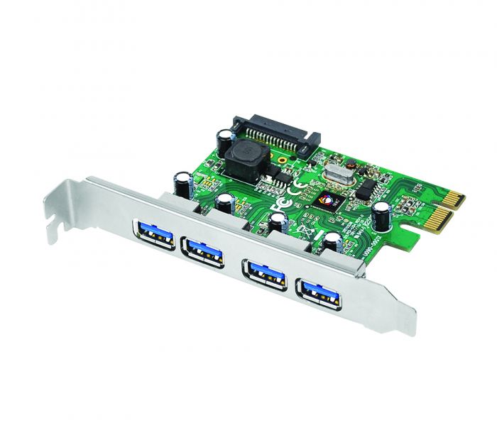 - Quad Core JU-P40811-S1 SIIG 4-Port SuperSpeed USB 3.0 PCI Express PCIe Card Four USB 3.0 Ports with 5Gbps