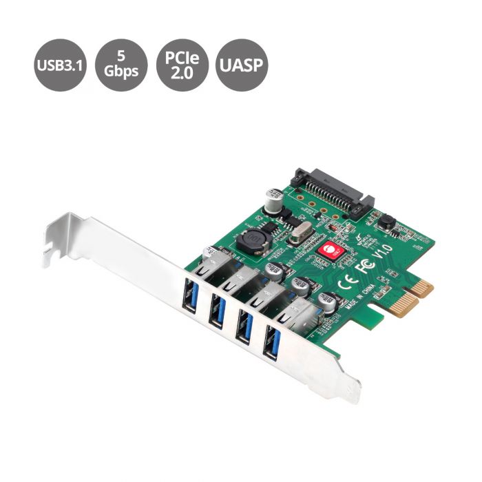 PCI Combo Card SATA, USB 2.0 & FireWire 