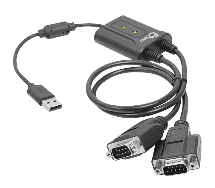 Hacia arriba Presentador Aire acondicionado 2-Port USB to RS-232 Serial Adapter Cable
