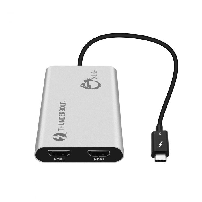 bison stemme Indtægter USB-C Thunderbolt V3 (USB Type C, male) to Dual HDMI Adapter - HDMI 4K@60Hz