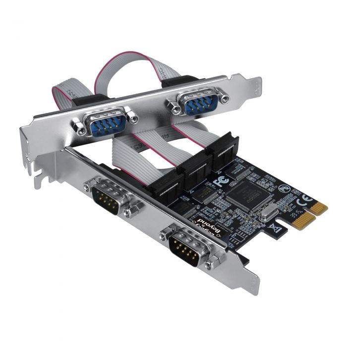 SIIG Dual Serial PCIe Card Adapter JJ-E20711-S1 Dual-Profile Brackets Baud Rates up to 250Kbps PCIe 2.0 x1 to 2X RS-232 Male 9-pin DB9 RS-232 5V or 12V Power ASIX AX99100 Chipset 16650 UART 