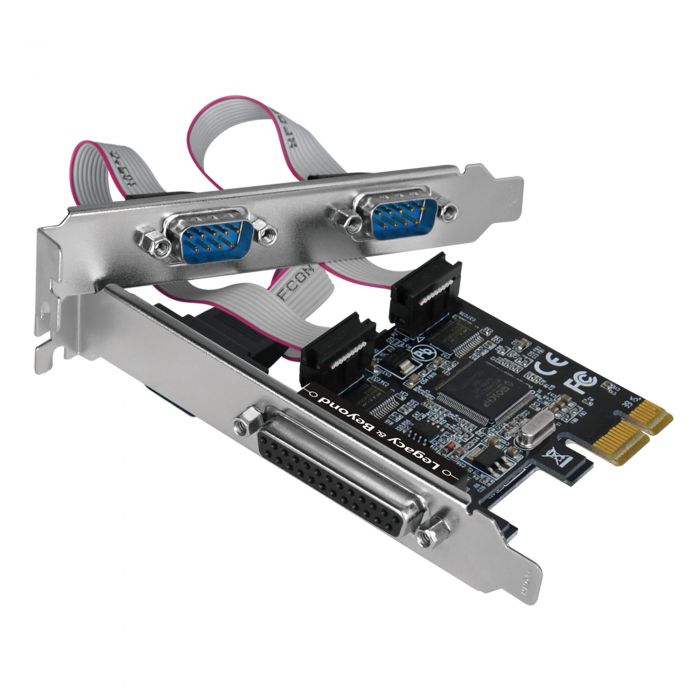 Sienoc 2 Port RS 232 RS 232 Serial Com Parallel DB25 PCI-e Express PCIe Card