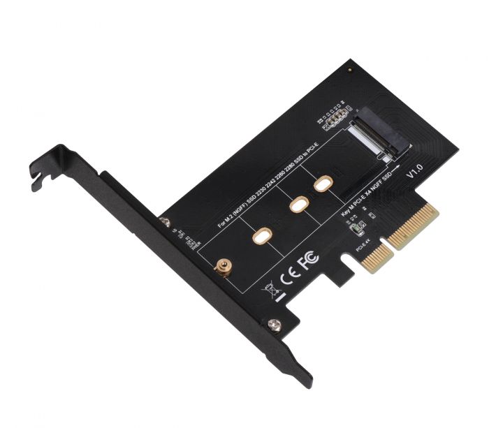 Xiwai Low Profile PCI-E 3.0 x1 Lane auf M.2 NGFF M-Key SSD Nvme AHCI PCI-Express Adapterkarte