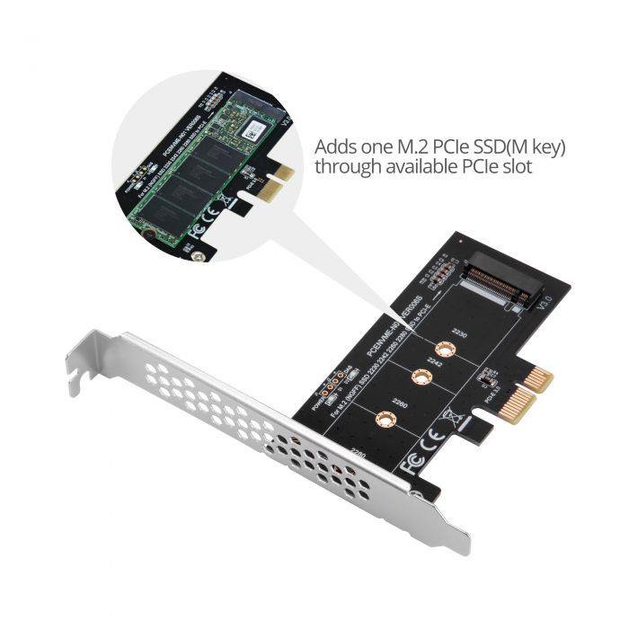 Udvidelse Taktil sans Analytisk M.2 PCIe SSD to PCIe Adapter