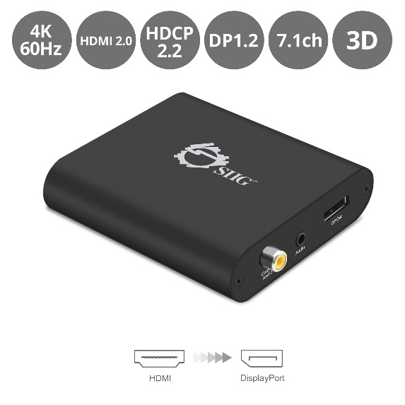 HDMI 2.0 to Displayport 1.2 Converter - 4K @60Hz