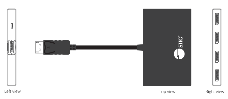 1x3 DisplayPort 1.4 to DP MST Hub/Splitter (PRO-MSTDP3DP14)