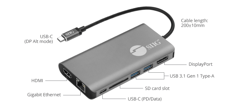 USB-C Video with Hub LAN & PD