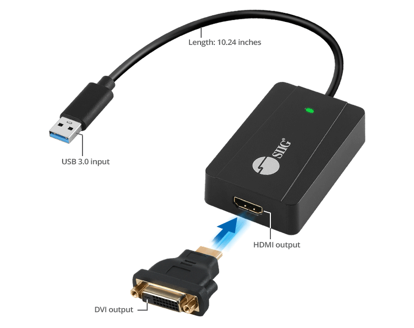 Vanærende Perseus Limited USB 3.0 to HDMI/DVI Video Adapter Pro